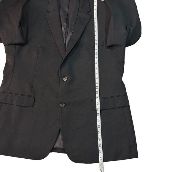 Pronto Uomo Platinum Charcoal Grey 2 Button 100% Wool Formal Suit Jacket Sz 48L - Picture 7 of 13